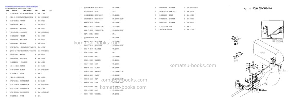 Komatsu d60p-6 s/n 20006-up Parts catalog cover Page 8