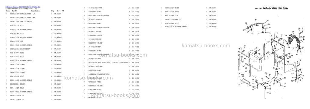 Komatsu D60P-8 S/N 45001-UP Parts catalog cover Page 3