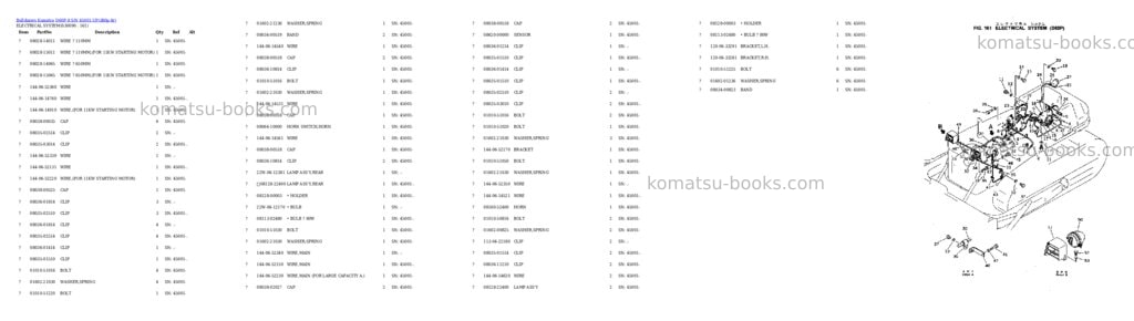 Komatsu D60P-8 S/N 45001-UP Parts catalog cover Page 8