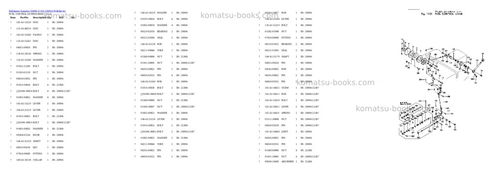 Komatsu d60pl-6 s/n 20006-up Parts catalog cover Page 3