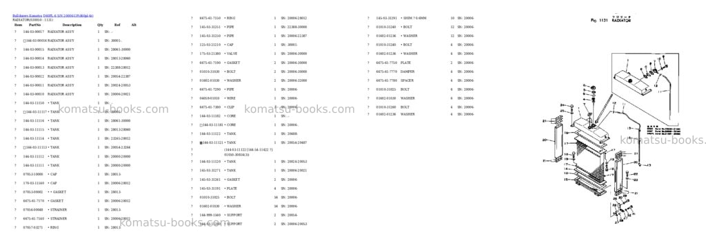 Komatsu d60pl-6 s/n 20006-up Parts catalog cover Page 4