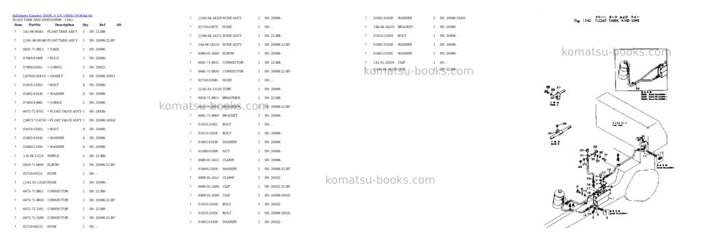 Komatsu d60pl-6 s/n 20006-up Parts catalog cover Page 8