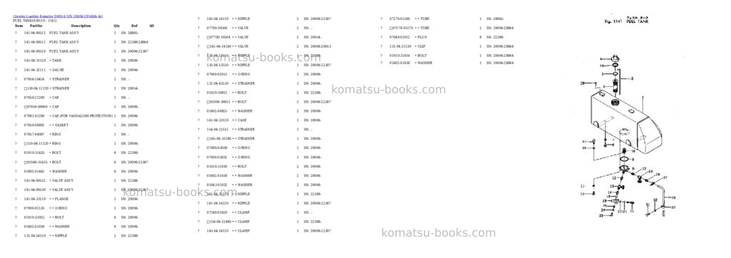 Komatsu d60s-6 s/n 20006-up Parts catalog cover Page 10