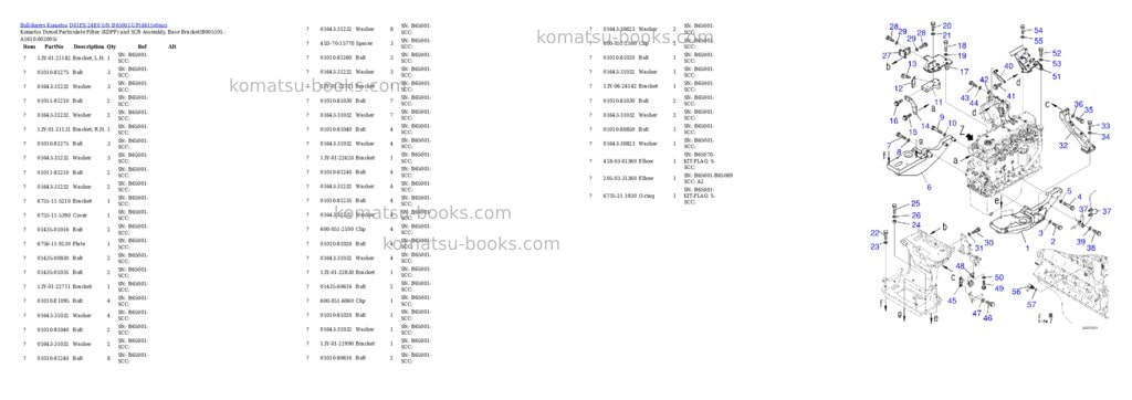 Komatsu D61EX-24E0 S/N B65001-UP Parts catalog cover Page 10