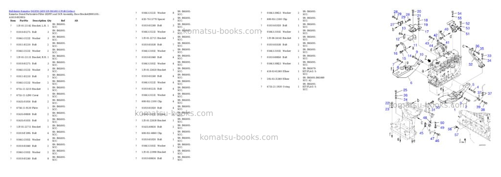 Komatsu D61EXI-24E0 S/N B65001-UP Parts catalog cover Page 10