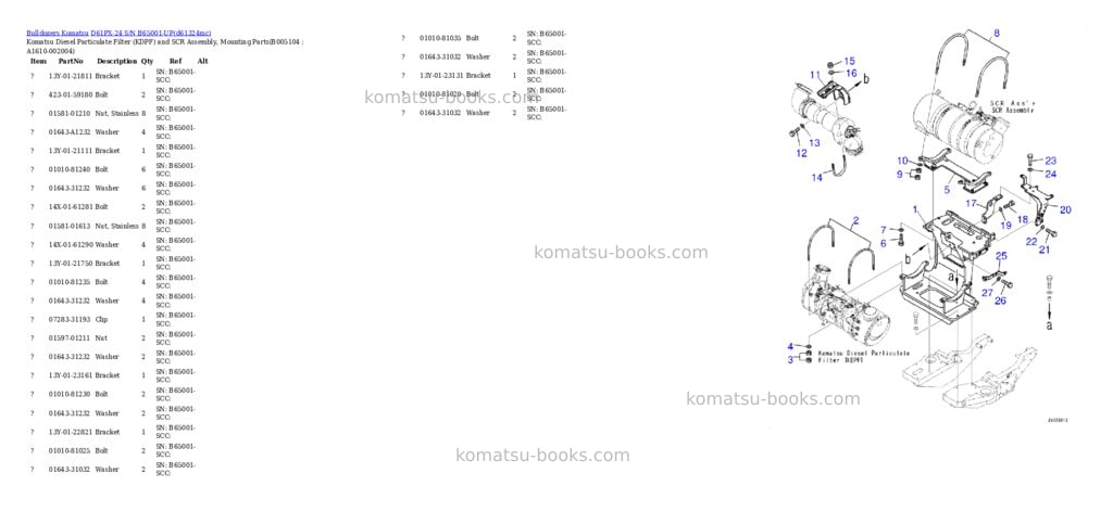 Komatsu D61PX-24 S/N B65001-UP Parts catalog cover Page 10