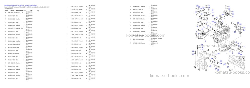 Komatsu D61PX-24E0 S/N B65001-UP Parts catalog cover Page 10