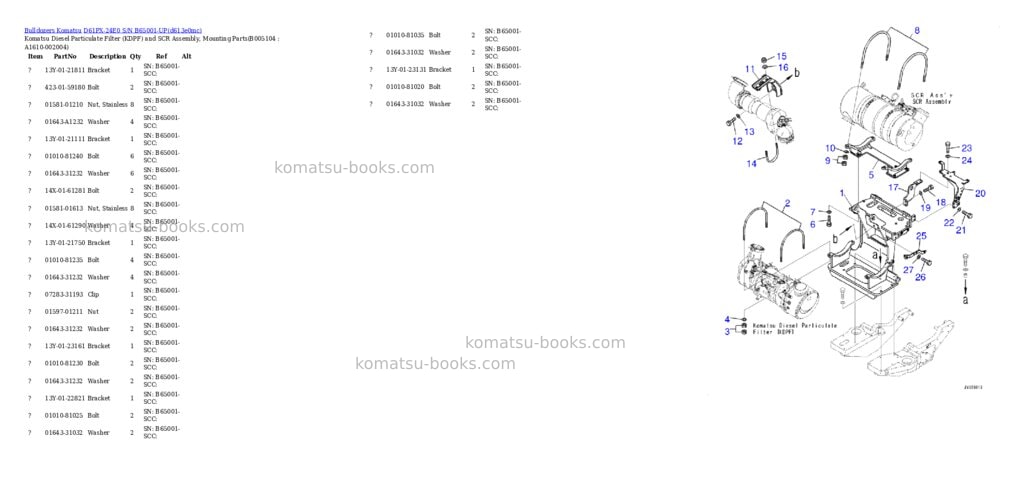 Komatsu D61PX-24E0 S/N B65001-UP Parts catalog cover Page 9
