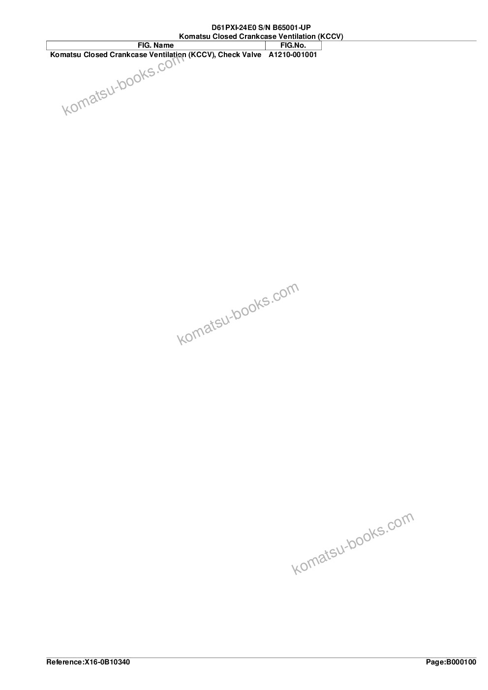 Komatsu D61PXI-24E0 S/N B65001-UP Parts catalog cover Page 3