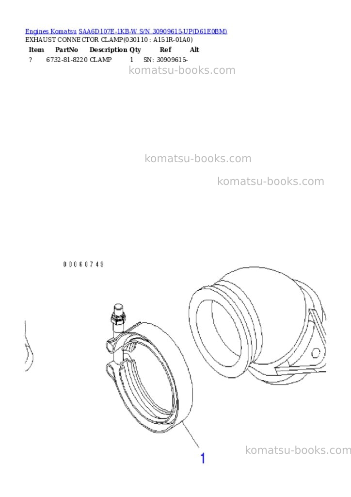 Komatsu SAA6D107E-1KB-W S/N 30909615-UP Parts catalog cover Page 10 Komatsu SAA6D107E-1KB-W S/N 30909615-UP Parts catalog cover Page 10