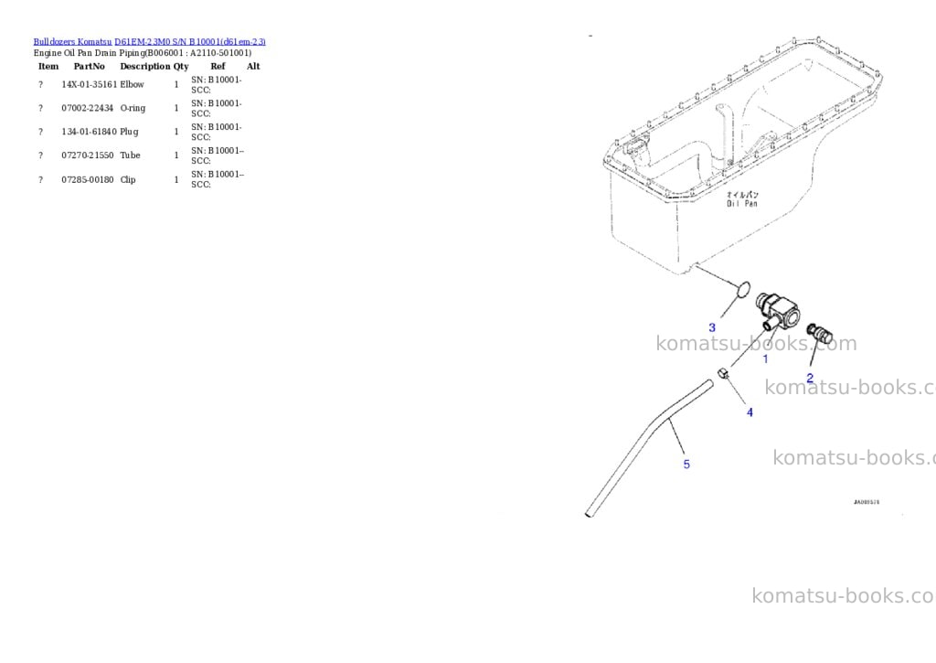 Komatsu D61EM-23M0 S/N B10001 Parts catalog cover Page 3 Komatsu D61EM-23M0 S/N B10001 Parts catalog cover Page 3