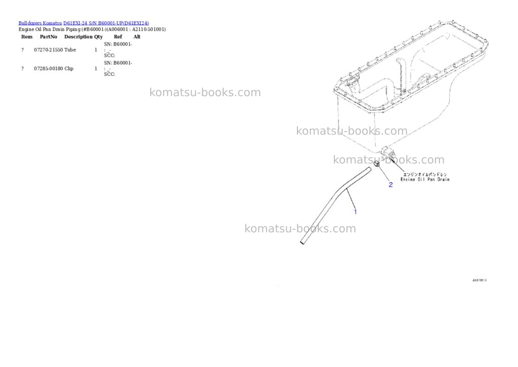 Komatsu d61exi-24 s/n b60001-up Parts catalog cover Page 4