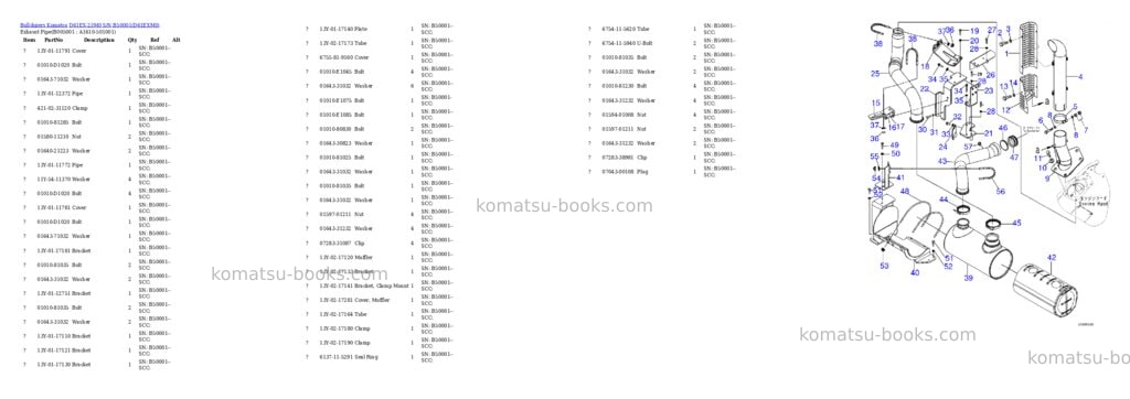 Komatsu d61ex-23m0 s/n b50001 Parts catalog cover Page 5