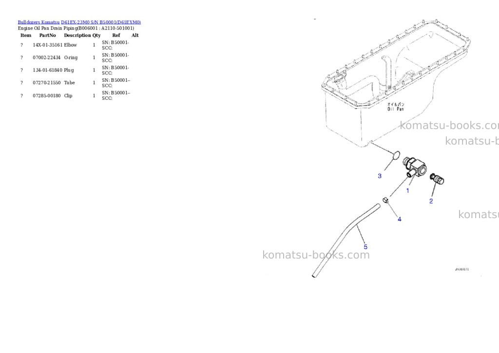 Komatsu d61ex-23m0 s/n b50001 Parts catalog cover Page 6