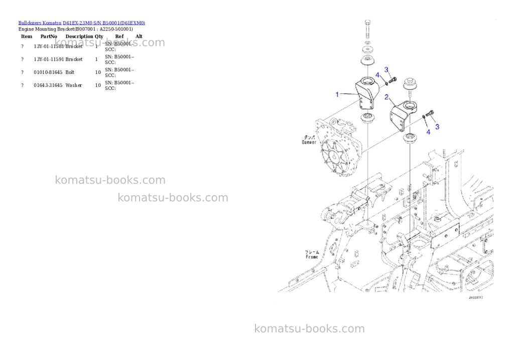Komatsu d61ex-23m0 s/n b50001 Parts catalog cover Page 7