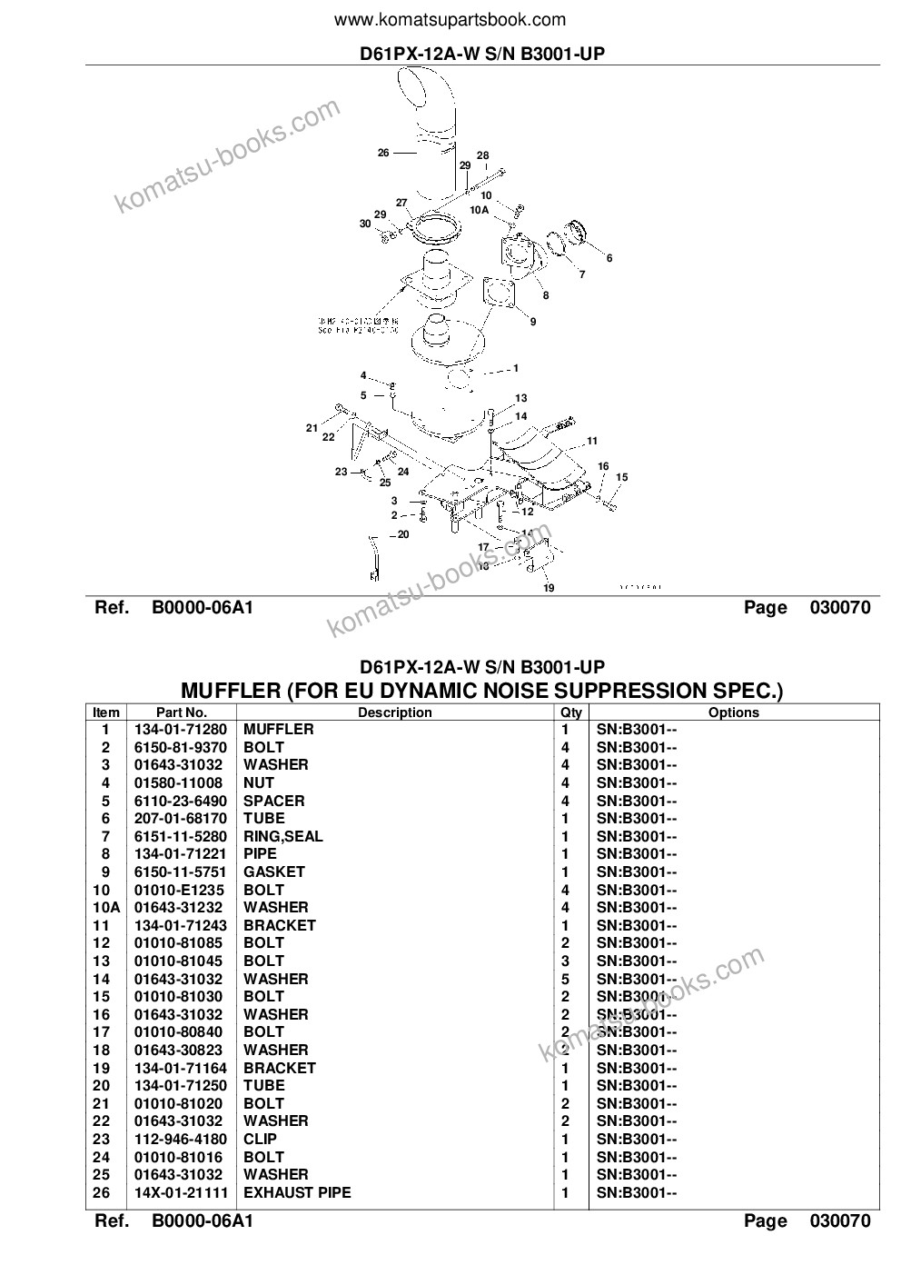 Komatsu d61px-12a-w s/n b3001-up Parts catalog cover Page 10