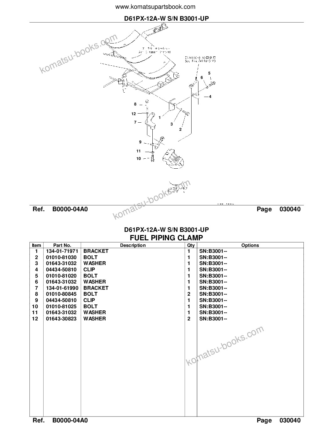 Komatsu d61px-12a-w s/n b3001-up Parts catalog cover Page 6