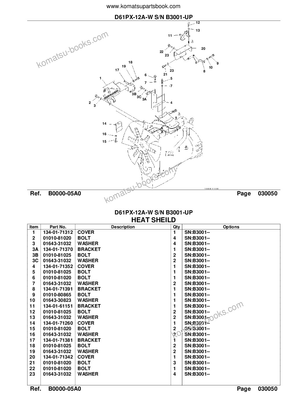 Komatsu d61px-12a-w s/n b3001-up Parts catalog cover Page 7