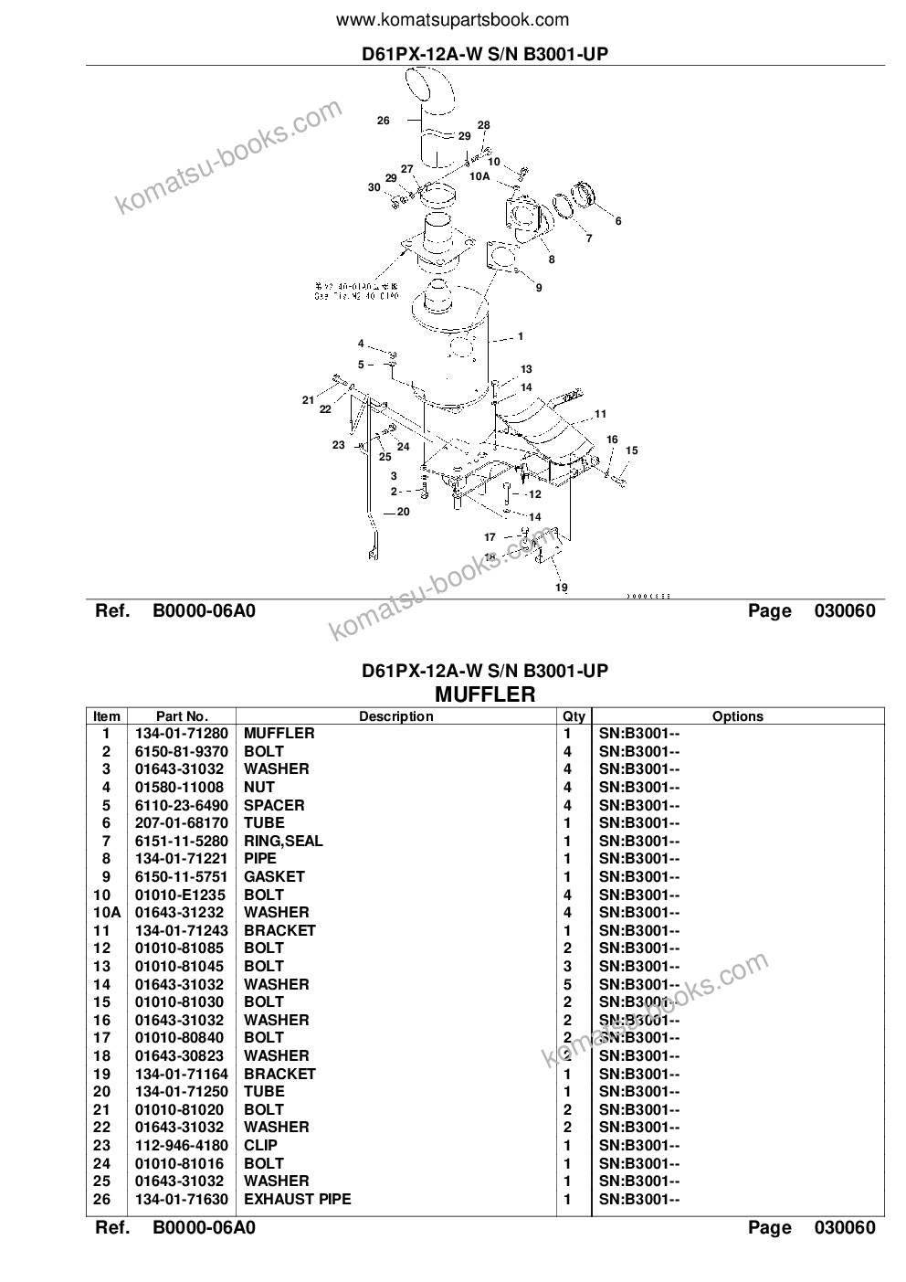 Komatsu d61px-12a-w s/n b3001-up Parts catalog cover Page 8