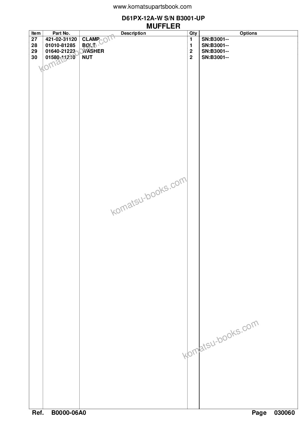 Komatsu d61px-12a-w s/n b3001-up Parts catalog cover Page 9