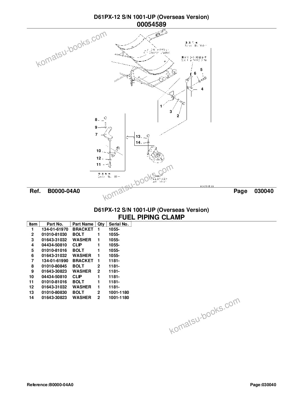 Komatsu D61PX-12 S/N 1001-UP (Overseas Version) Parts catalog cover Page 6