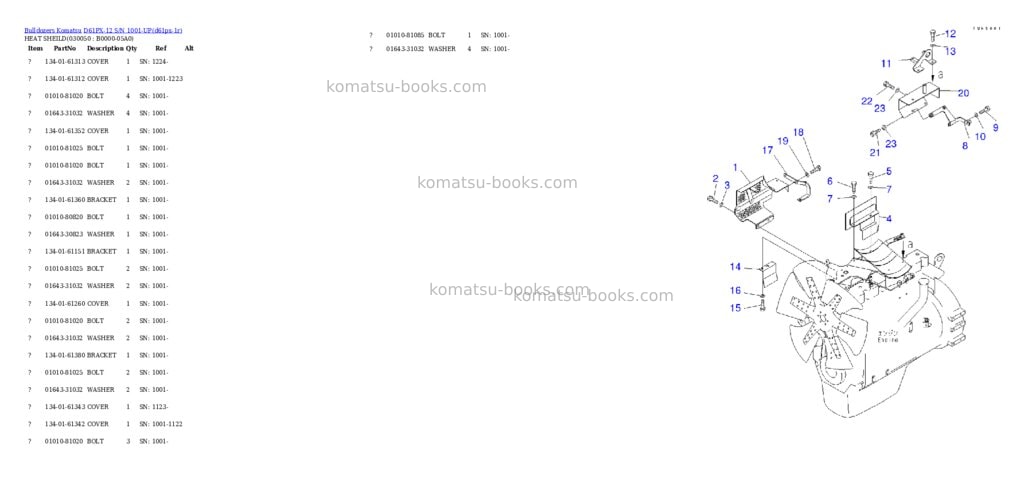 Komatsu d61px-12 s/n 1001-up overseas version Parts catalog cover Page 4