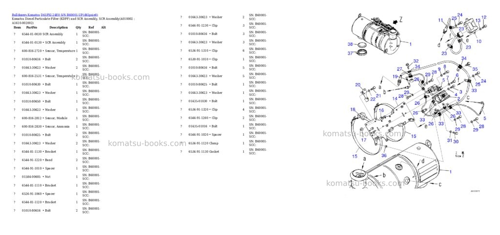 Komatsu D61PXI-24E0 S/N B60001-UP Parts catalog cover Page 9