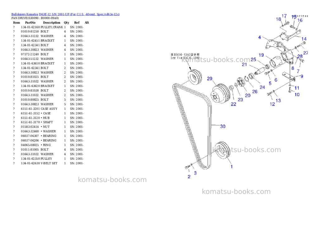 Komatsu d63e-12 s/n 2001-up for c.i.s. -40cent. spec. Parts catalog cover Page 8