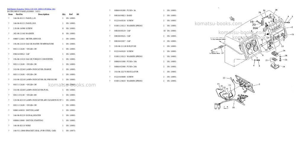 Komatsu d65a-11d s/n 50001-up Parts catalog cover Page 7