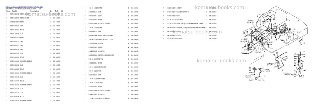 Komatsu d65a-11d s/n 50001-up Parts catalog cover Page 9