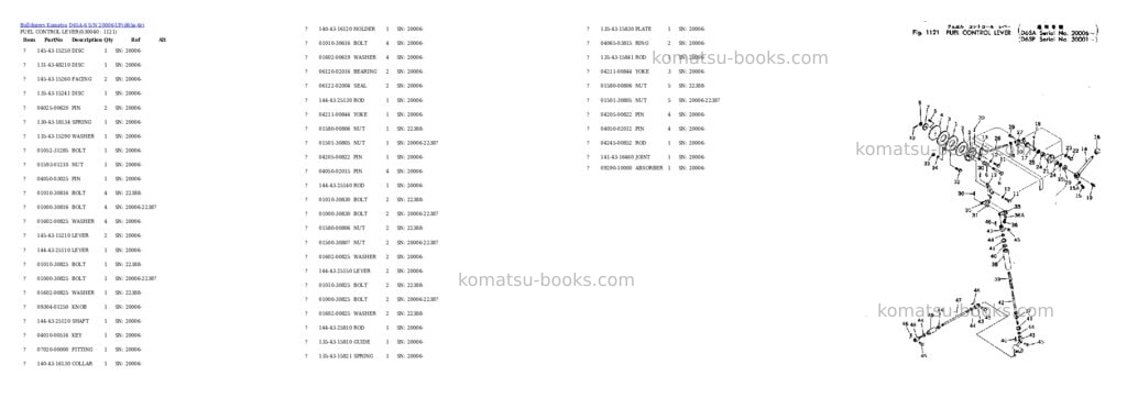 Komatsu d65a-6 s/n 20006-up Parts catalog cover Page 3