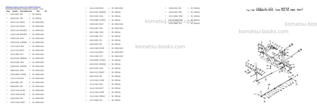 Komatsu d65a-6 s/n 20006-up Parts catalog cover Page 4