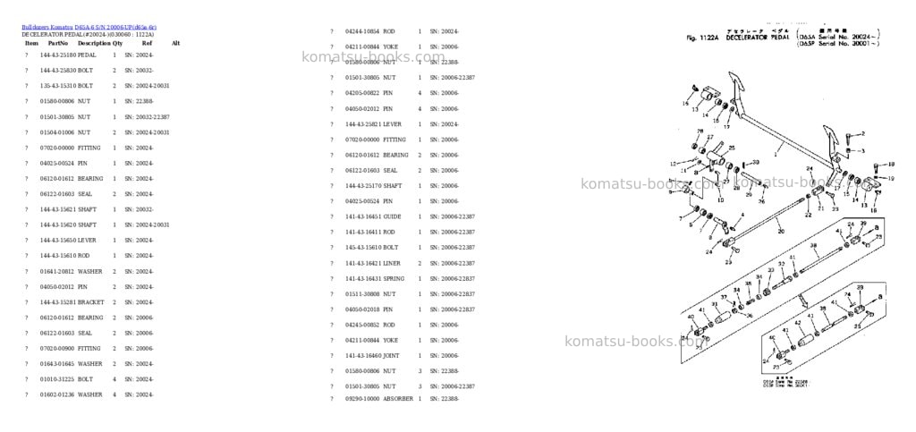 Komatsu d65a-6 s/n 20006-up Parts catalog cover Page 5