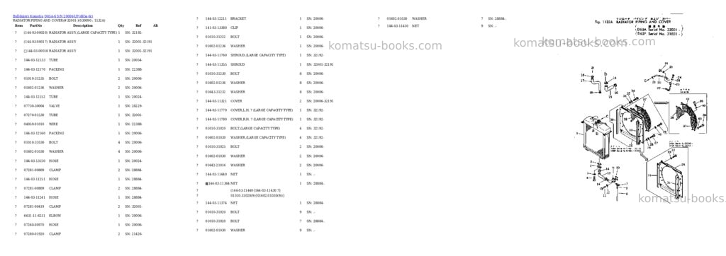 Komatsu d65a-6 s/n 20006-up Parts catalog cover Page 8