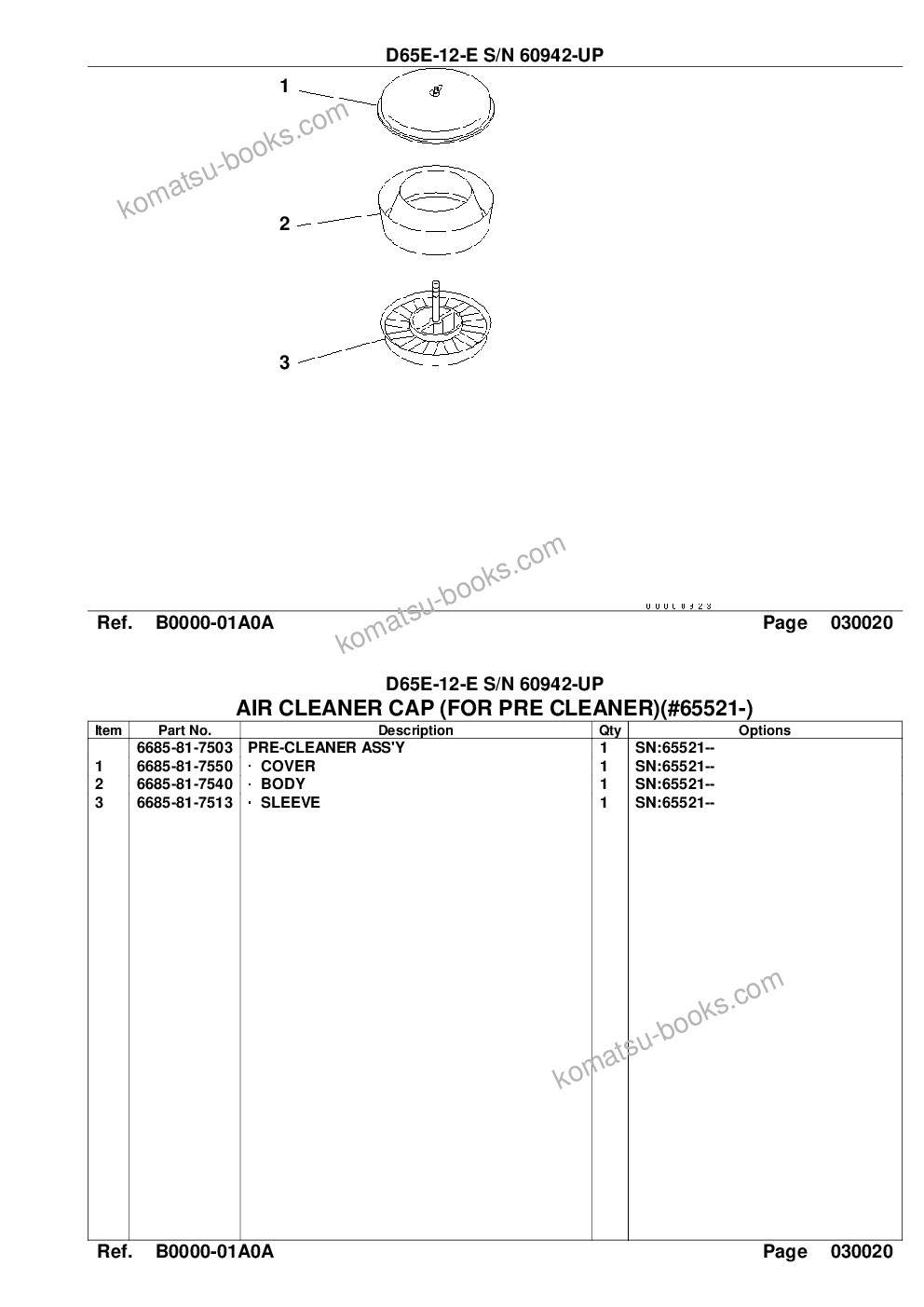 Komatsu d65e-12-e s/n 60942-up Parts catalog cover Page 4 Komatsu d65e-12-e s/n 60942-up Parts catalog cover Page 4