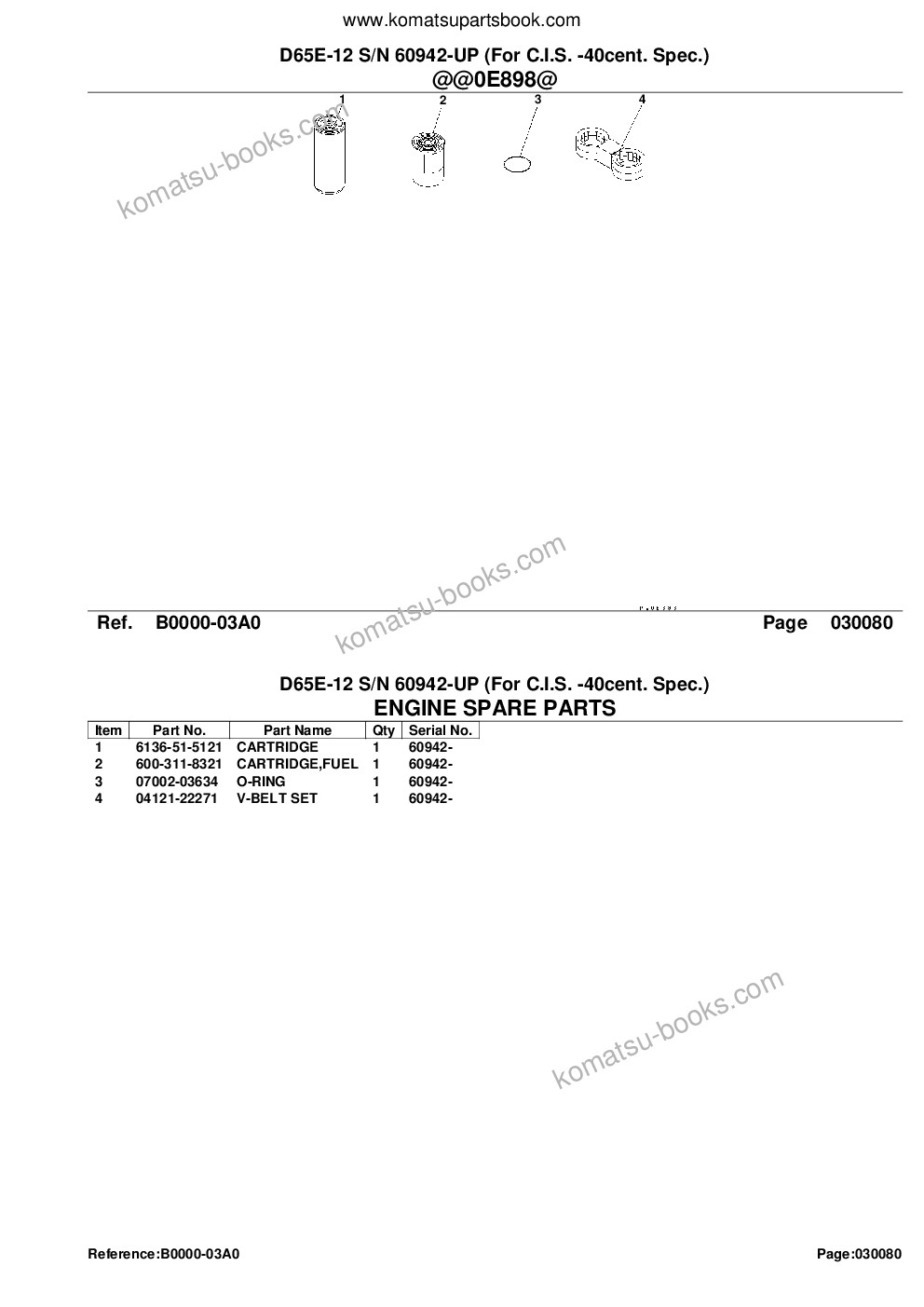 Komatsu d65e-12 s/n 60942-up for c.i.s. -40cent. spec. Parts catalog cover Page 10 Komatsu d65e-12 s/n 60942-up for c.i.s. -40cent. spec. Parts catalog cover Page 10