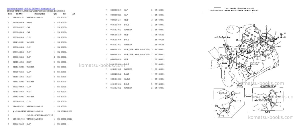 Komatsu d65e-12 s/n 60001-60941 Parts catalog cover Page 3
