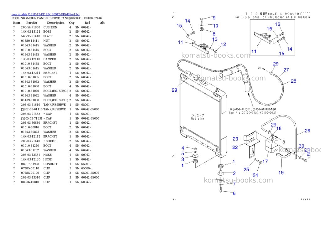 Komatsu D65E-12-PE S/N 60942-UP Parts catalog cover Page 10 Komatsu D65E-12-PE S/N 60942-UP Parts catalog cover Page 10