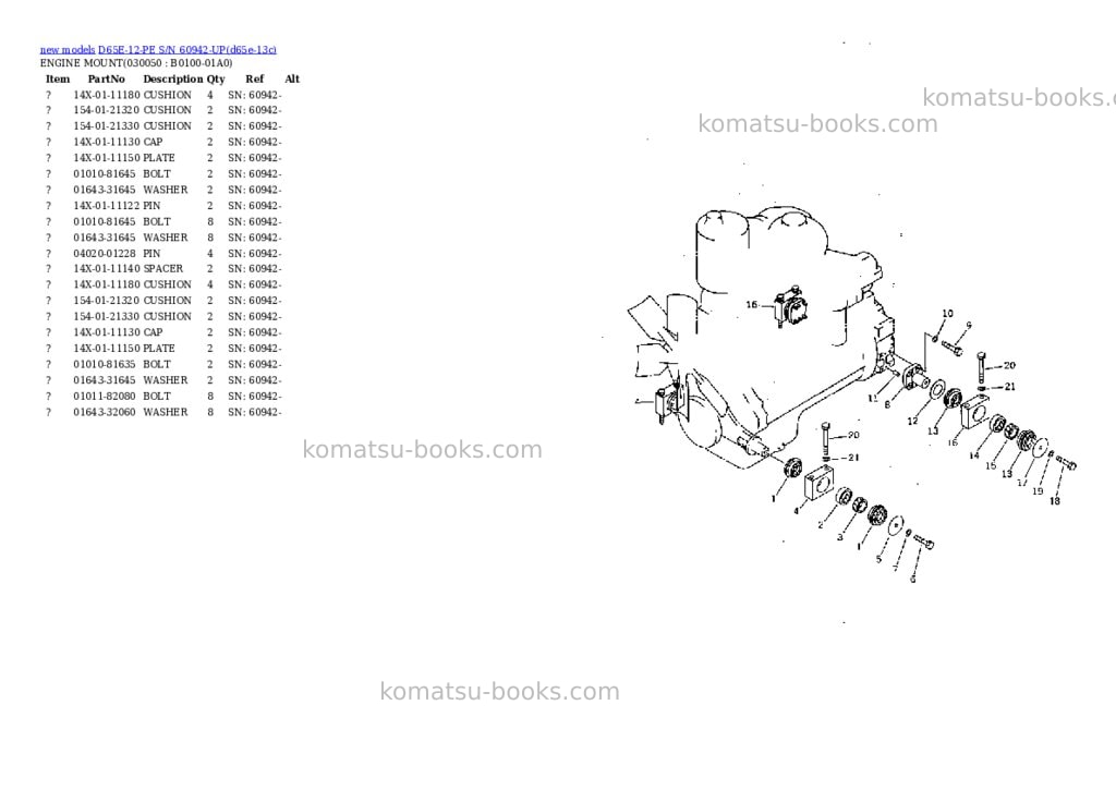 Komatsu D65E-12-PE S/N 60942-UP Parts catalog cover Page 5 Komatsu D65E-12-PE S/N 60942-UP Parts catalog cover Page 5