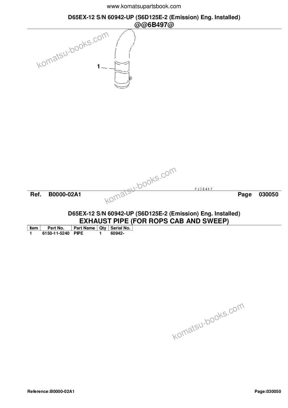 Komatsu d65ex-12 s/n 60942-up s6d125e-2 emission eng. installed Parts catalog cover Page 7 Komatsu d65ex-12 s/n 60942-up s6d125e-2 emission eng. installed Parts catalog cover Page 7
