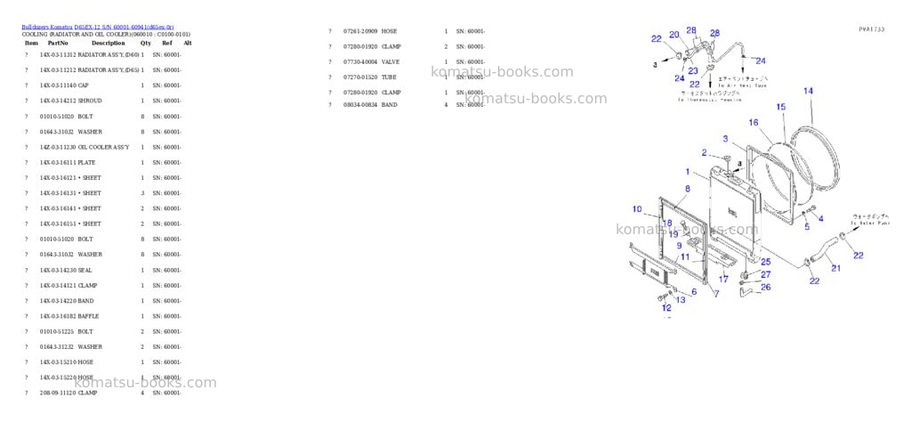 Komatsu d65ex-12 s/n 60001-60941 Parts catalog cover Page 6 Komatsu d65ex-12 s/n 60001-60941 Parts catalog cover Page 6