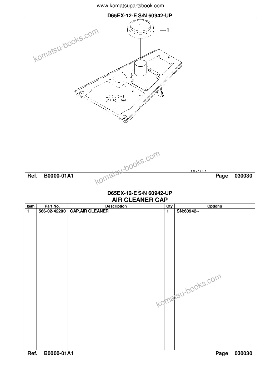 Komatsu d65ex-12-e s/n 60942-up Parts catalog cover Page 5 Komatsu d65ex-12-e s/n 60942-up Parts catalog cover Page 5