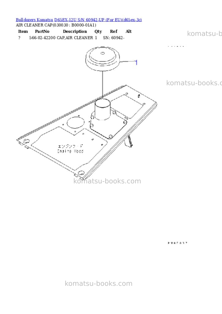 Komatsu d65ex-12u s/n 60942-up for eu Parts catalog cover Page 2 Komatsu d65ex-12u s/n 60942-up for eu Parts catalog cover Page 2