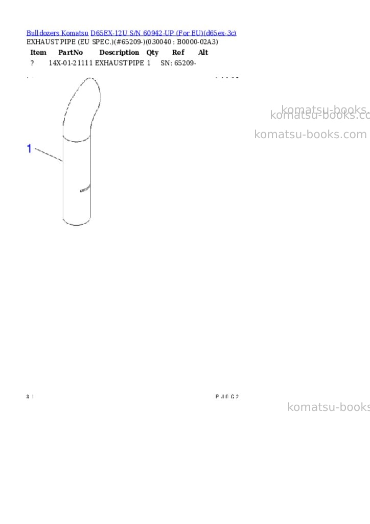 Komatsu d65ex-12u s/n 60942-up for eu Parts catalog cover Page 3 Komatsu d65ex-12u s/n 60942-up for eu Parts catalog cover Page 3