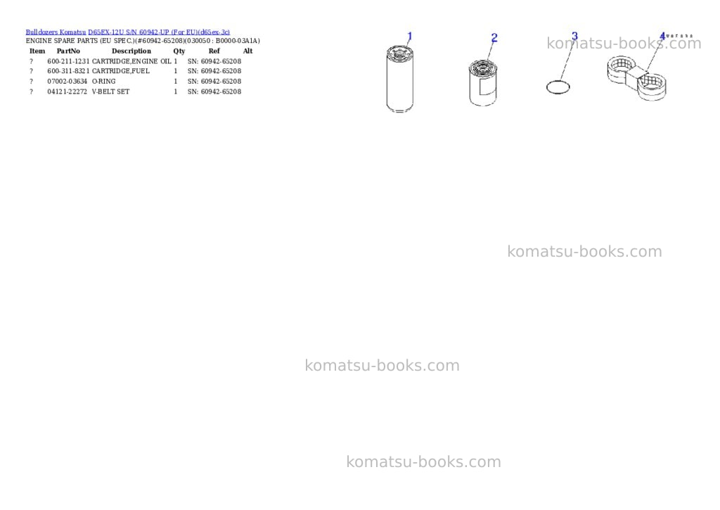 Komatsu d65ex-12u s/n 60942-up for eu Parts catalog cover Page 4 Komatsu d65ex-12u s/n 60942-up for eu Parts catalog cover Page 4