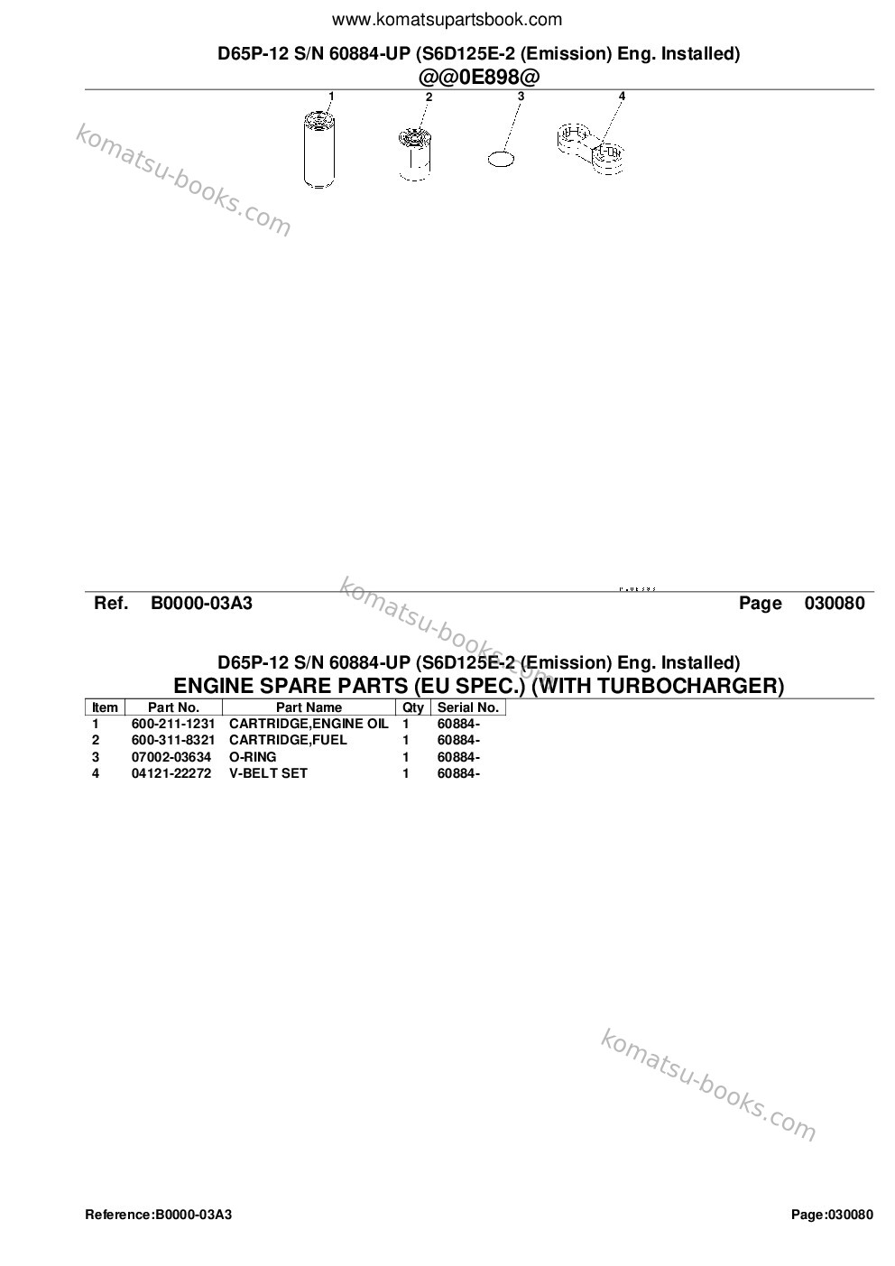 Komatsu d65p-12 s/n 60884-up s6d125e-2 emission eng. installed Parts catalog cover Page 10 Komatsu d65p-12 s/n 60884-up s6d125e-2 emission eng. installed Parts catalog cover Page 10