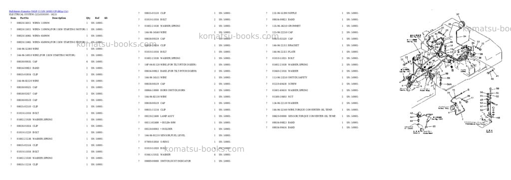 Komatsu d65p-11 s/n 50001-up Parts catalog cover Page 9