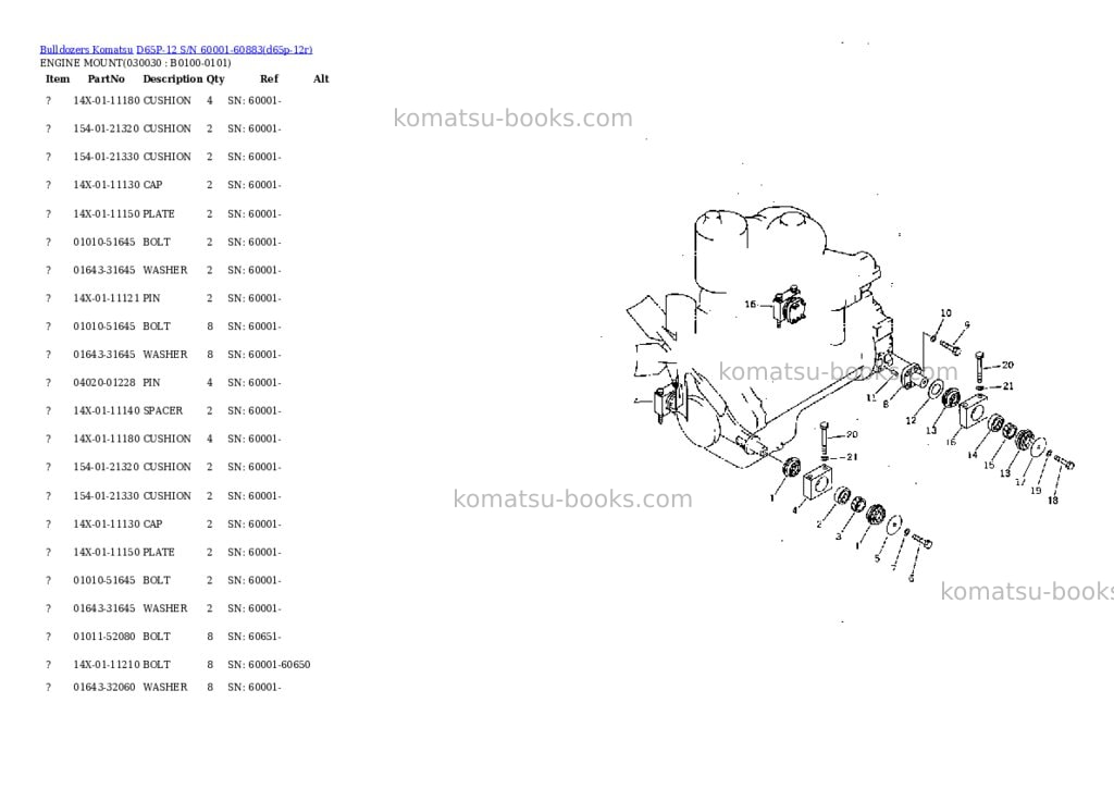 Komatsu d65p-12 s/n 60001-60883 Parts catalog cover Komatsu d65p-12 s/n 60001-60883 Parts catalog cover