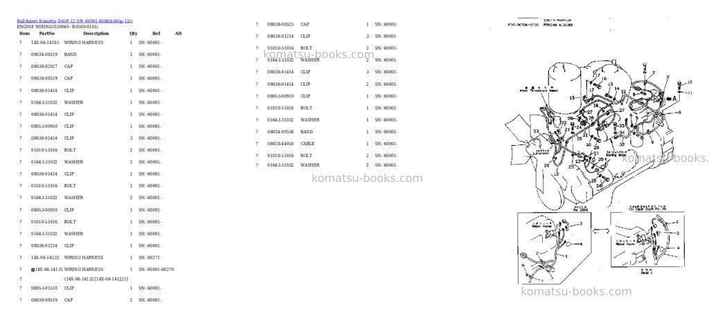 Komatsu d65p-12 s/n 60001-60883 Parts catalog cover Page 2 Komatsu d65p-12 s/n 60001-60883 Parts catalog cover Page 2