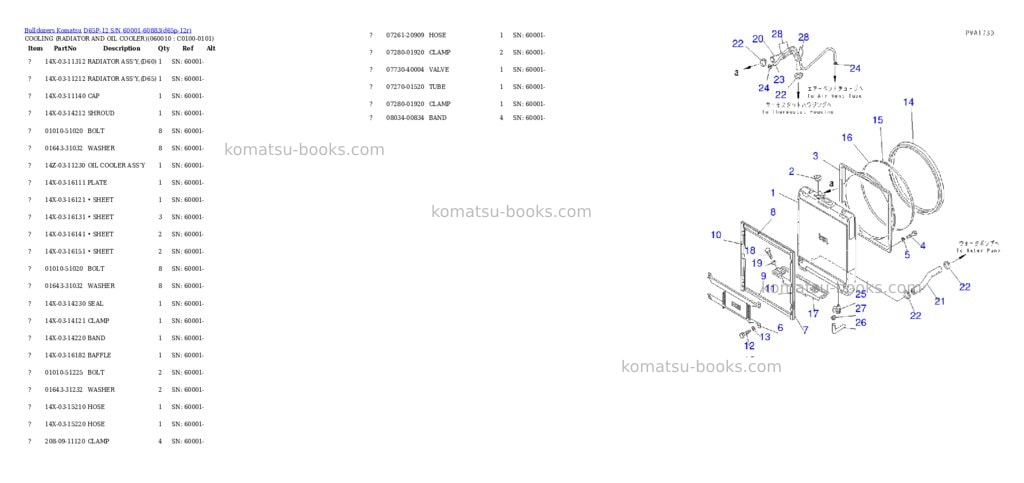 Komatsu d65p-12 s/n 60001-60883 Parts catalog cover Page 7 Komatsu d65p-12 s/n 60001-60883 Parts catalog cover Page 7